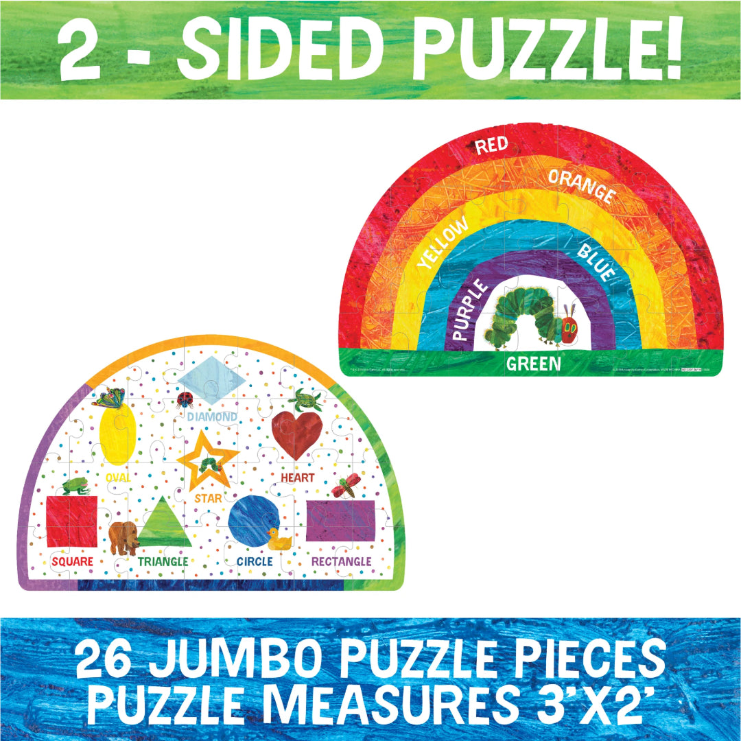 The Very Hungry Caterpillar 2 Sided Rainbow Floor Puzzle 26 Piece | U033836