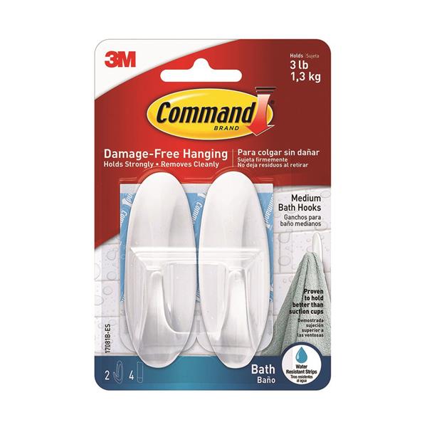 Command 3M Bathroom Hook Medium | 3M17081B