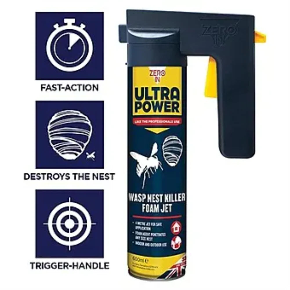 Zero In Ultra Power Hornet and Wasp Nest Killer Foam 600ml | ZER556