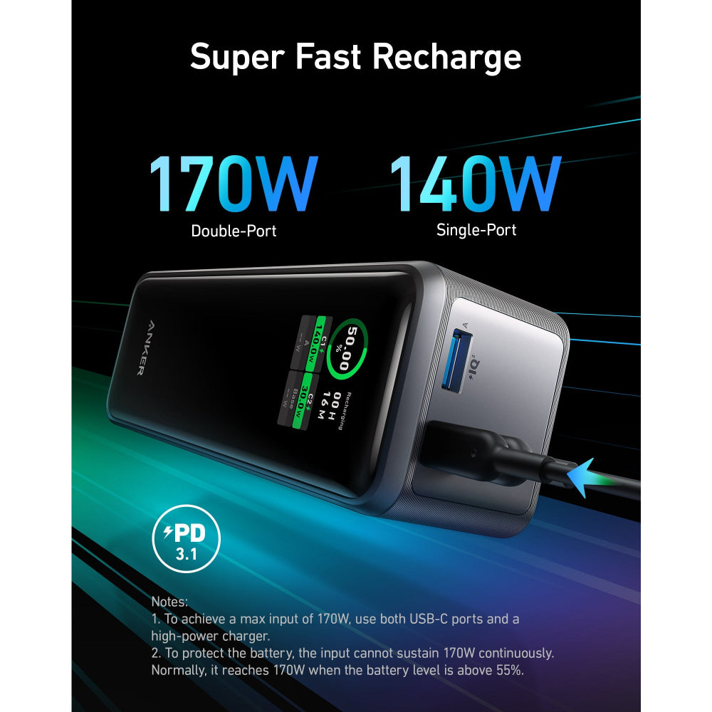 Anker Prime Power Bank 27650mAh 250W | A1340011
