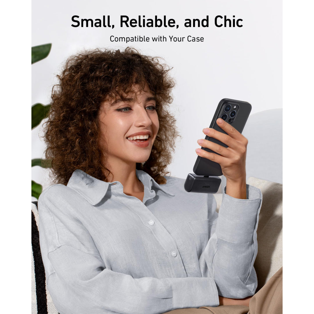 Anker Nano 22.5W Built in USB C Power Bank 5,000mah - White | A1653H21