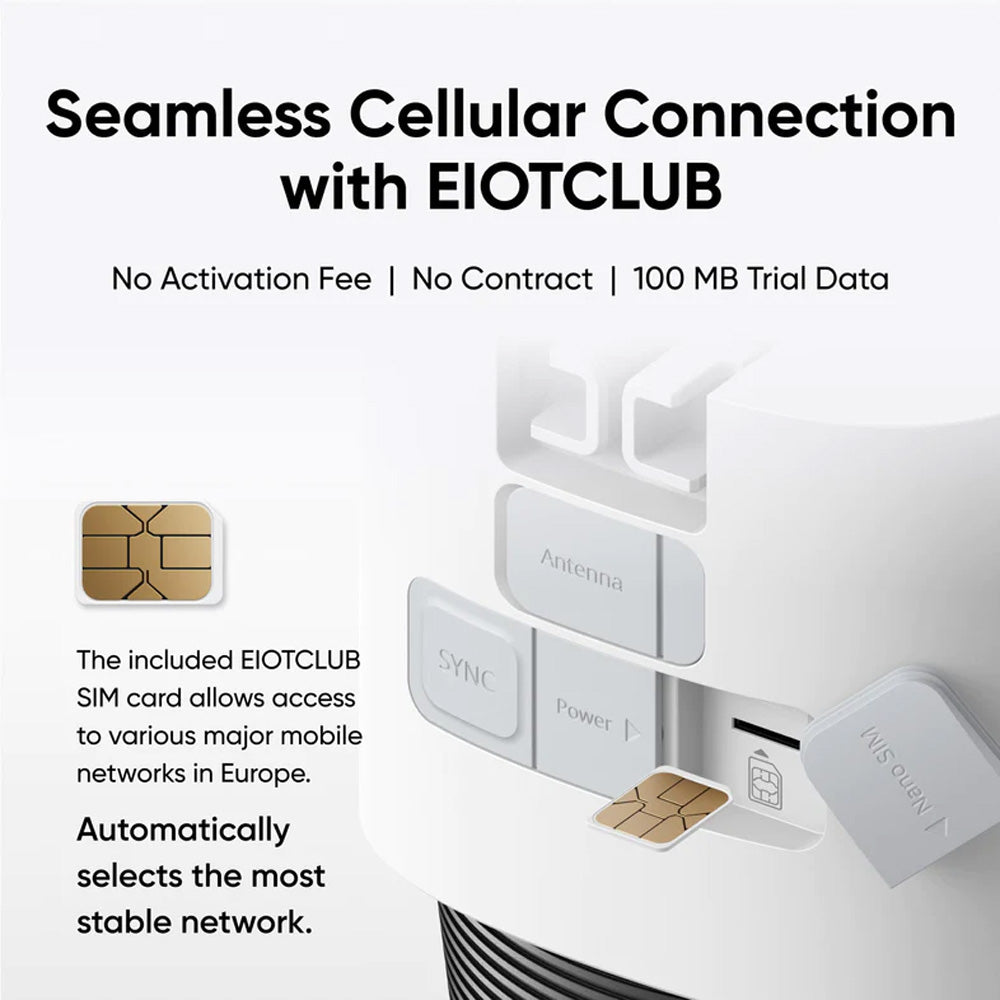 Eufy 4G LTE Cam S330 Outdoor Camera with Solar Panel ( Sim Card Camera ) - White | T86P2321