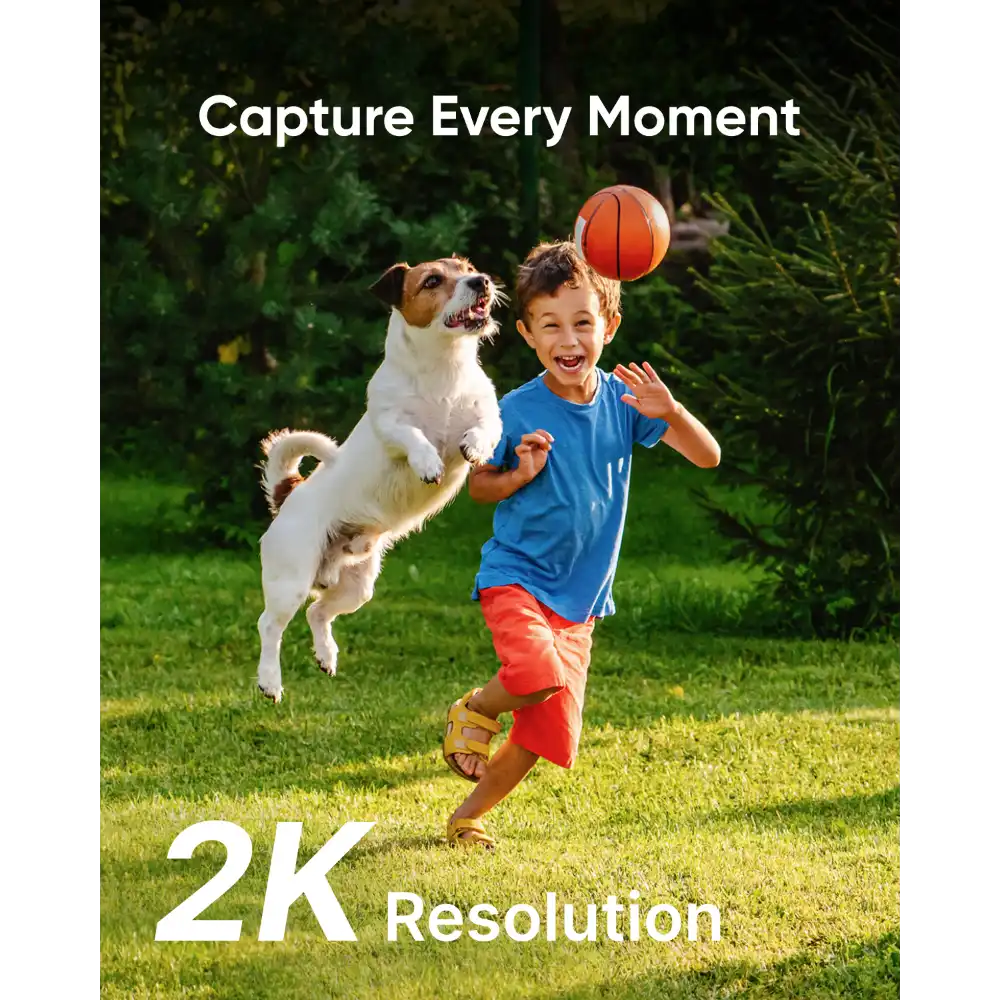 Eufy C210 2K Security Camera with Solar Panel - White | E8B00324