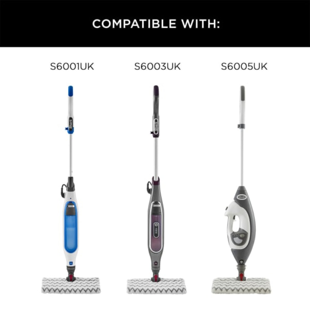 Shark Twin Pack Dirt Grip Replacement Pads to Suit Shark Steam Mop  - White & Grey | DIRTGRIP2EU