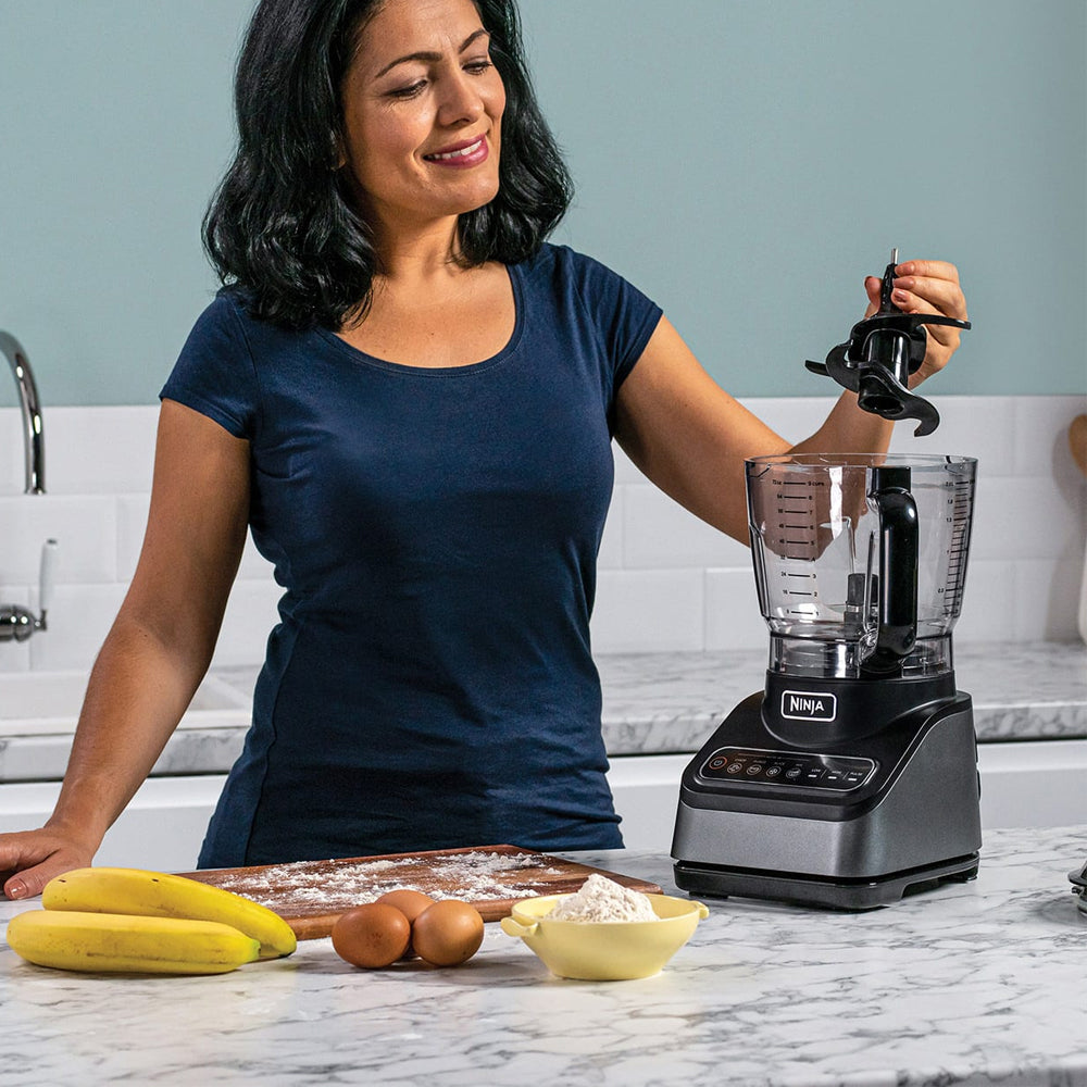 Ninja 2.1 Litre Food Processor With Auto IQ 850W - Grey | BN650UK