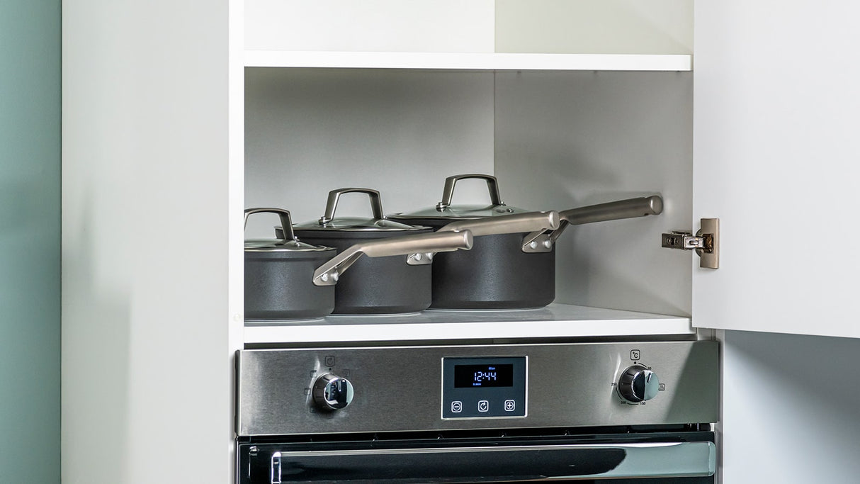 NINJA Foodi Zero Stick 3 Piece Saucepan Set - 16cm, 18cm And 20cm Saucepans (6 Piece) | C33000UK