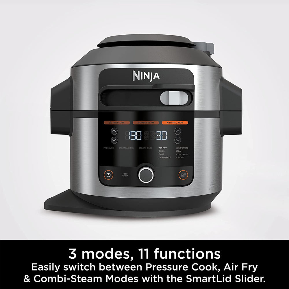 NINJA Foodi 11-in-1 SmartLid Multicooker Air Fryer- Stainless Steel & Black | OL550UK