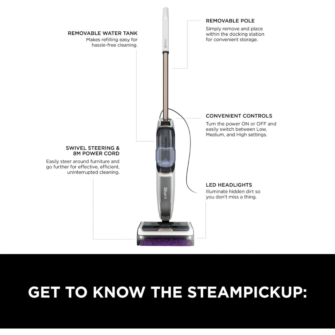 Shark SteamPickUp Hard Floor Vacuum and Steam Cleaner | SD200UK