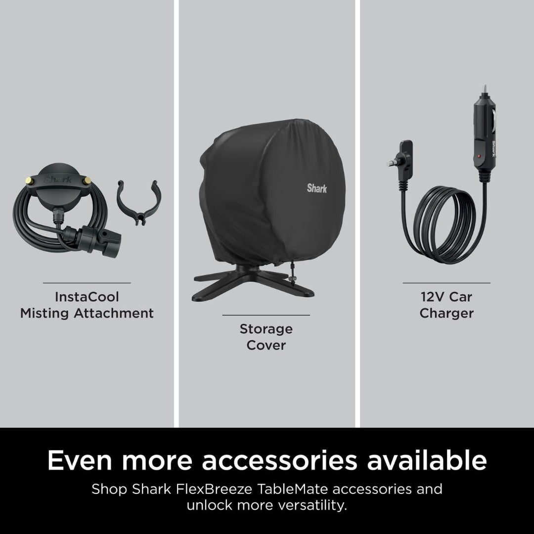 Shark FlexBreeze TableMate Indoor to Outdoor High-Velocity Tabletop Portable Cooling Fan | FA150UK