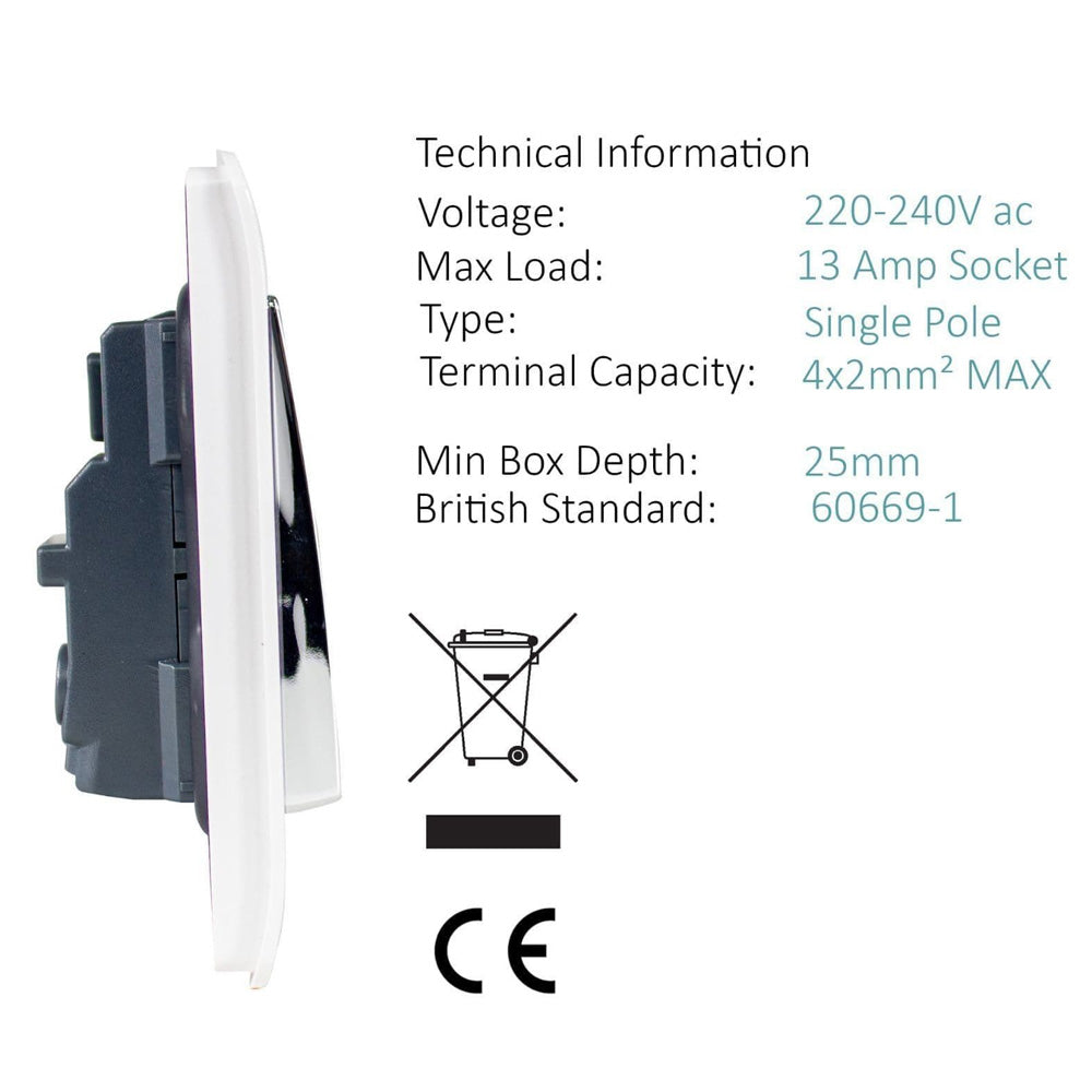 Trendi Double Switched Socket 2 Gang 13Amp - Copper | 9101-71