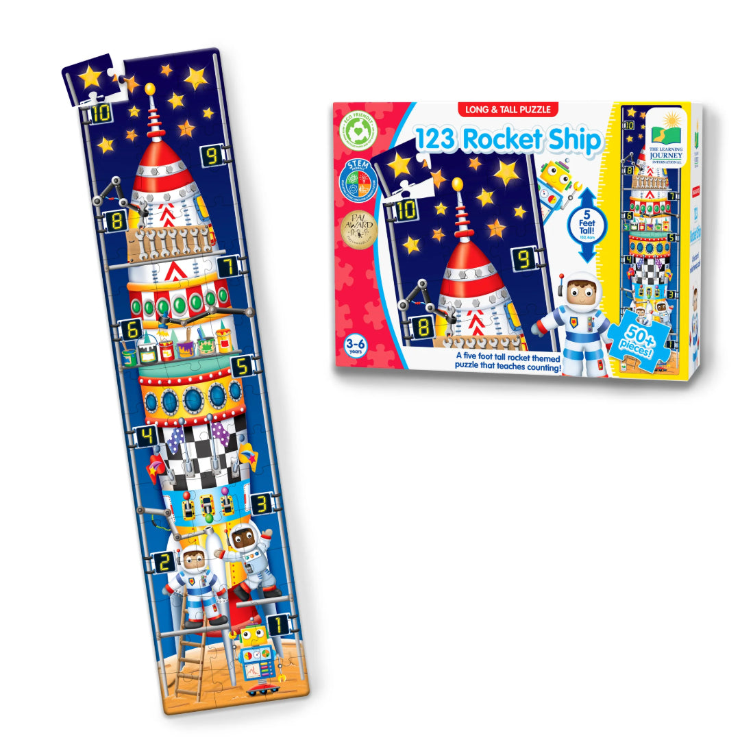 The Learning Journey 123 Rocketship Long and Tall Numbers Puzzle 51 Piece | U434284
