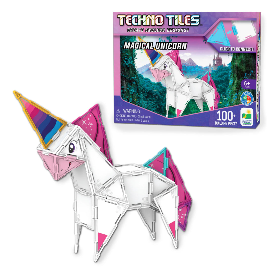 University Games Techno Tiles Unicorn Puzzle 100+ Piece | U596715