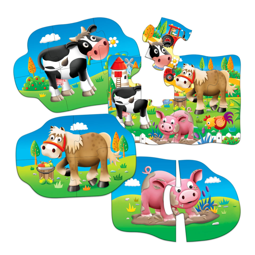University Games My First Puzzle Sets 4 In A Box Jigsaw Puzzles - Farm | U627419