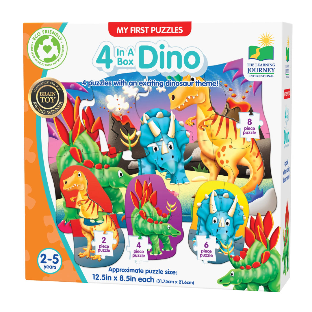 University Games My First Jigsaw Puzzle Sets 4 In A Box Puzzles - Dino | U629277