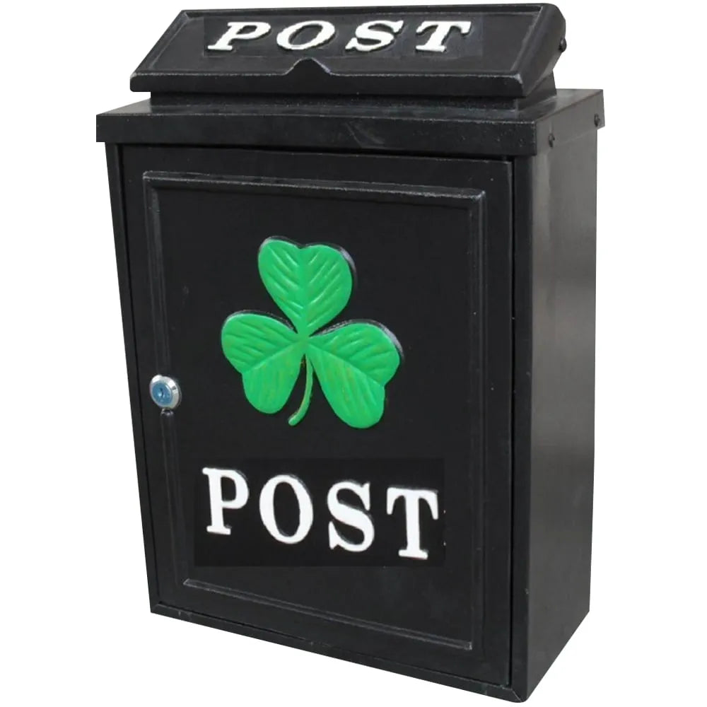 Arboria Shamrock Design Postbox - Black | 1917-00