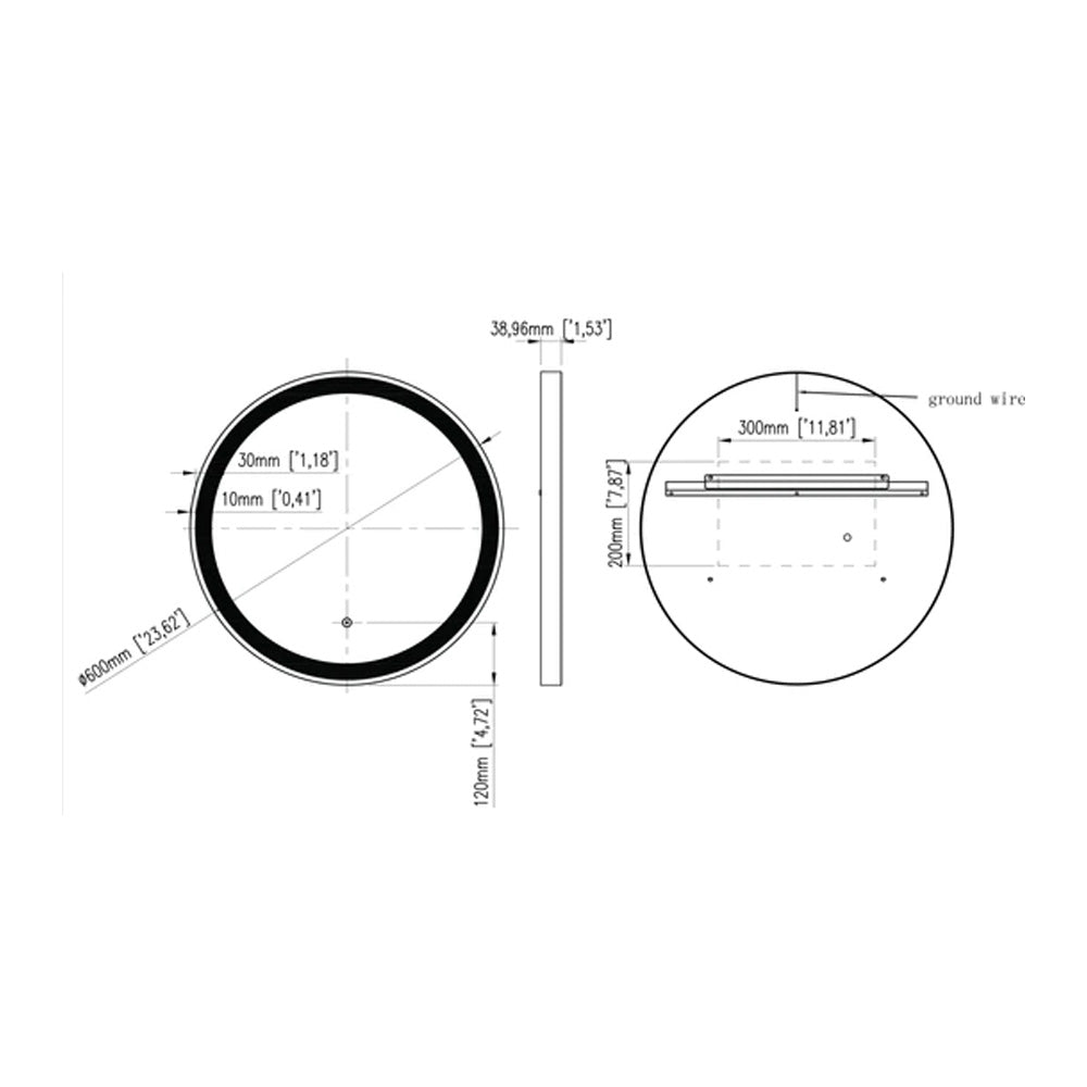 Tailored Rosie Brushed Brass LED Round Touch Heated Bathroom Mirror with De-mist and Colour Change | 151796