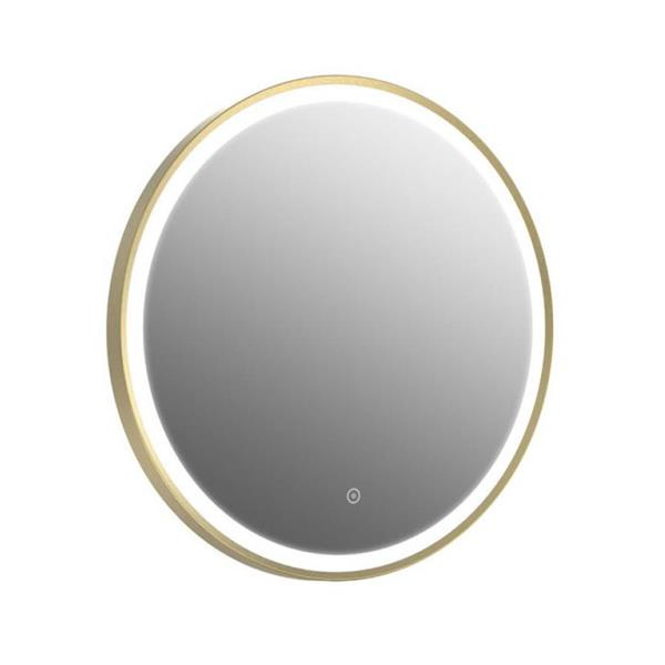 Tailored Rosie Brushed Brass LED Round Touch Heated Bathroom Mirror with De-mist and Colour Change | 151796