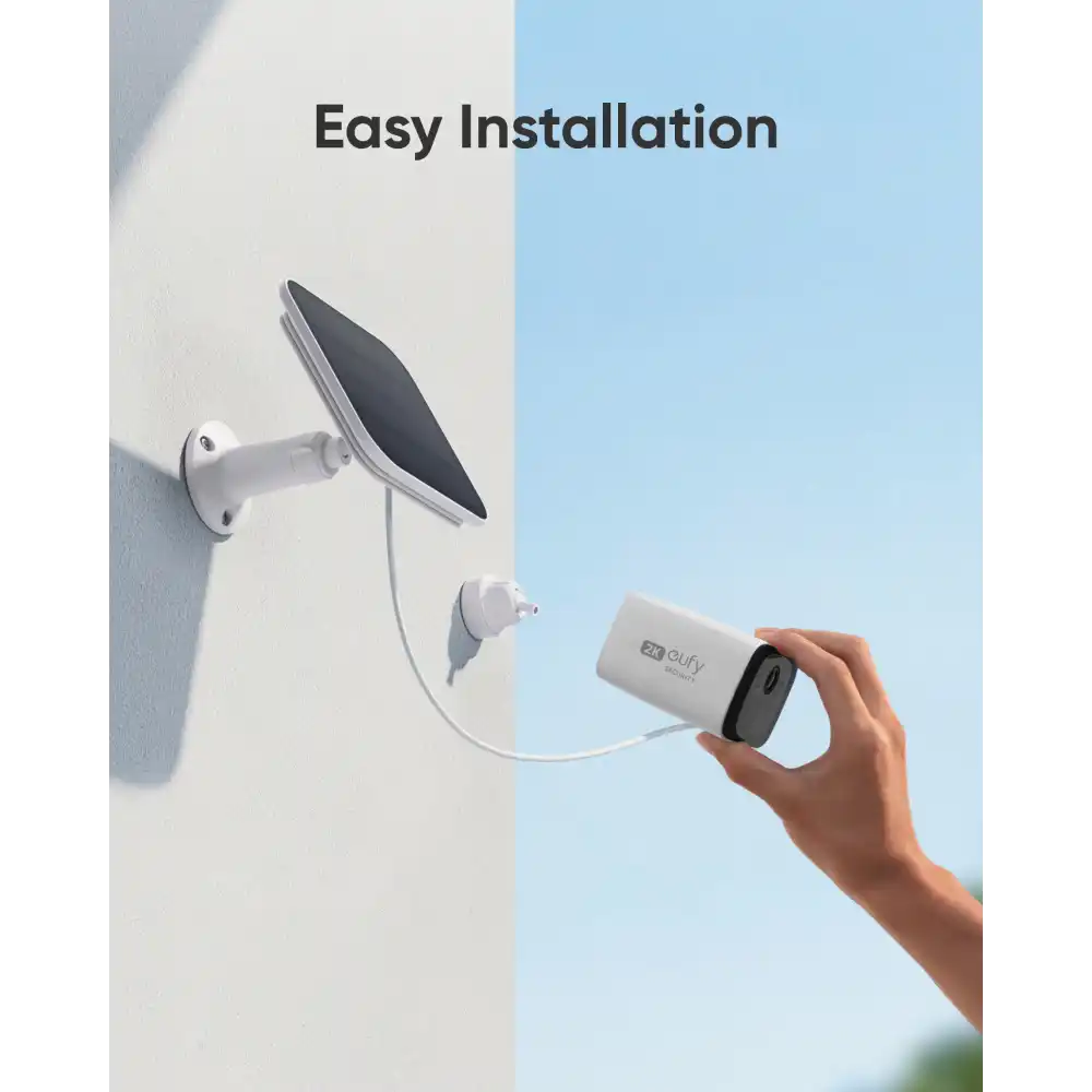 Eufy C210 2K Security Camera with Solar Panel - White | E8B00324