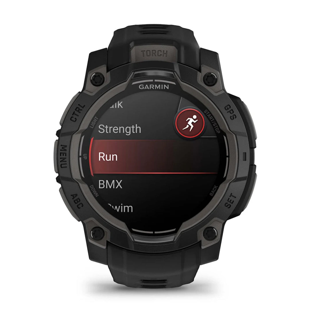 Garmin Instinct 3 Smart Fitness Watch 45mm AMOLED - Black | 49-GAR-010-02936-00