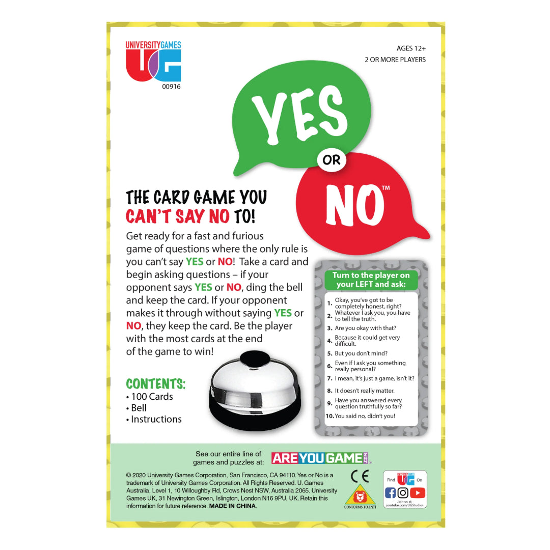 University Games Yes No Adult Game | L00916