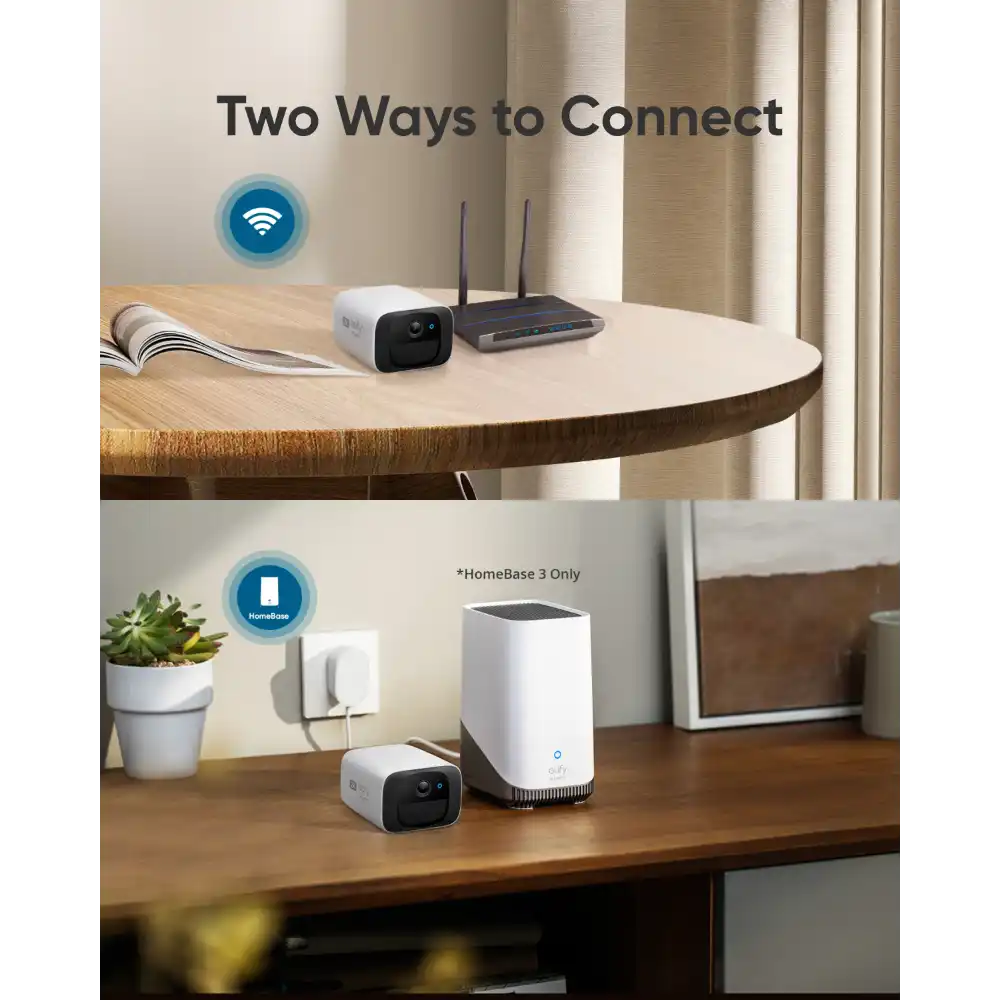 Eufy C210 2K Security Camera with Solar Panel - White | E8B00324