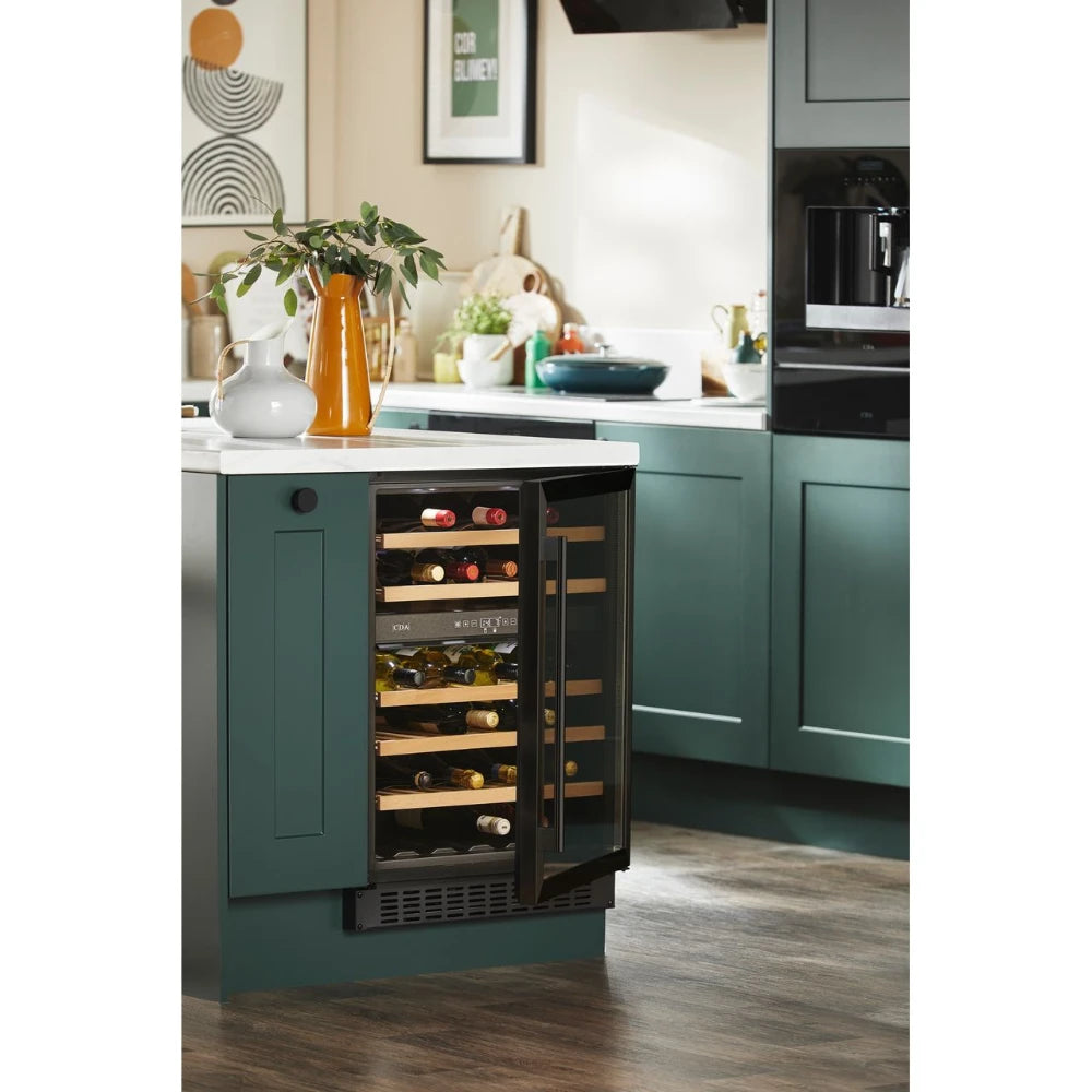 CDA 60cm Wine Cooler Dual Zone - Black | FWC604BL