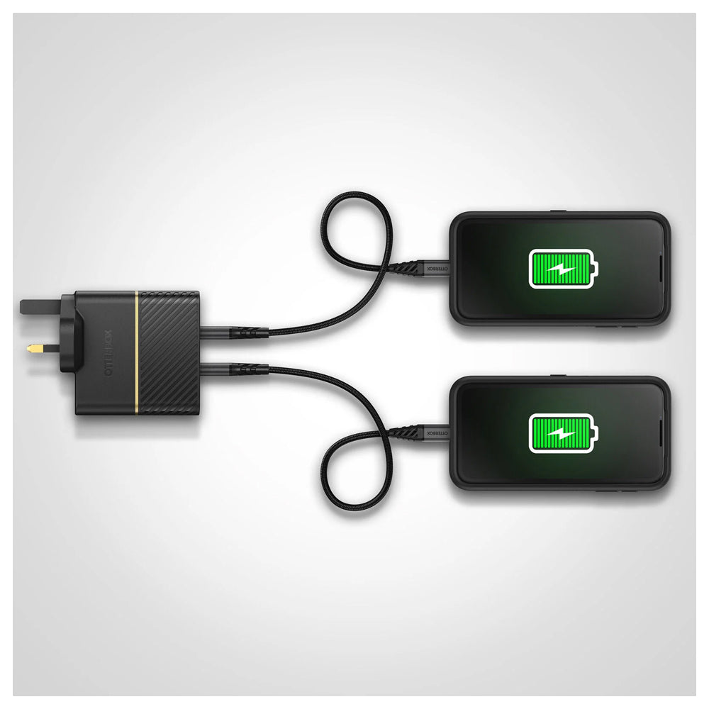 OtterBox 50W Wall Fast Charger 1xUSB-C 30W + 1 x USB-C 20W - Black | 78-52714