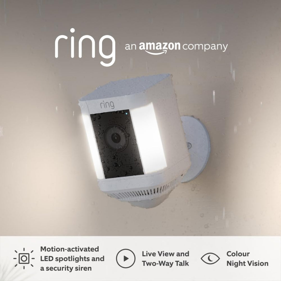 Ring Spotlight Cam Plus Battery - White | B09K1LWPRK
