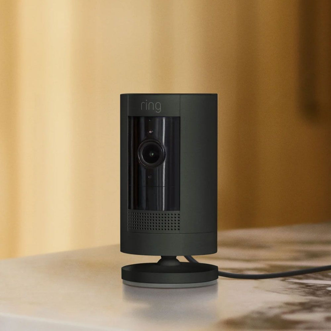 Ring Stick Up Outdoor Camera Plug In - Black | B0C5QSXPNH