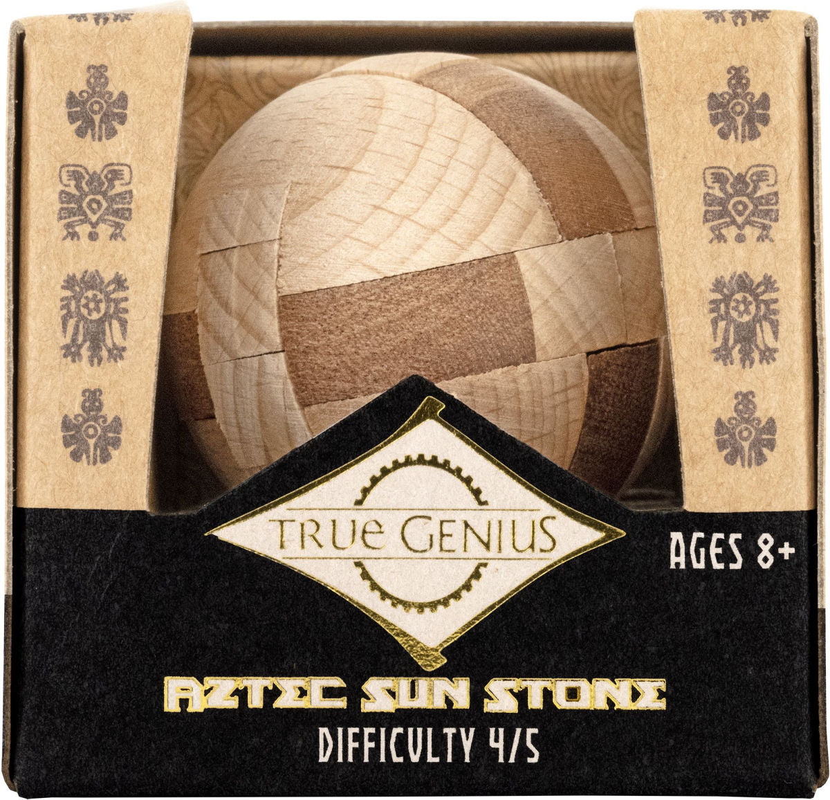 True Genius Sun Stone Wooden Brainteaser Puzzle