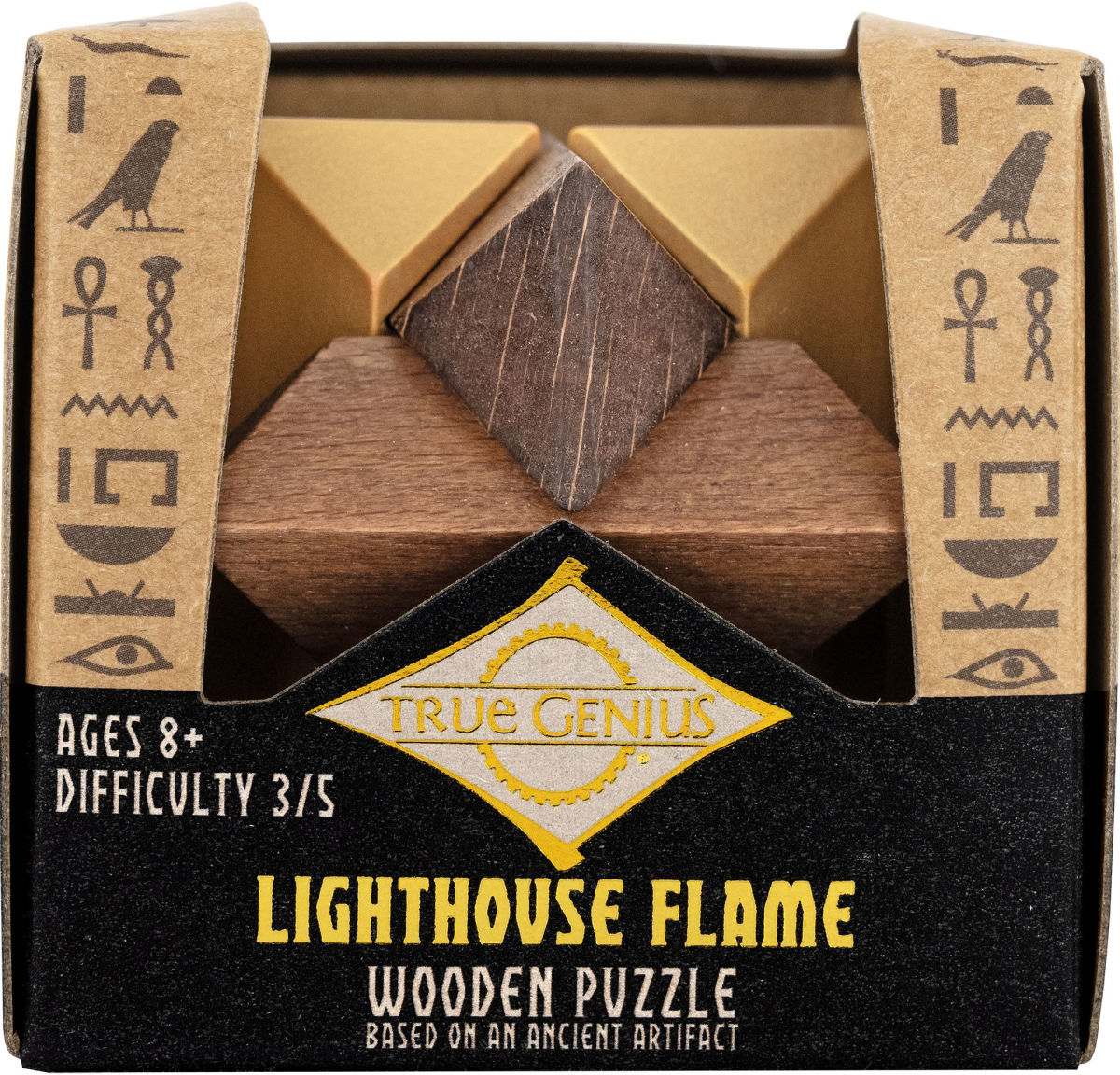 True Genius Lighthouse Flame Wooden Brainteaser Puzzle