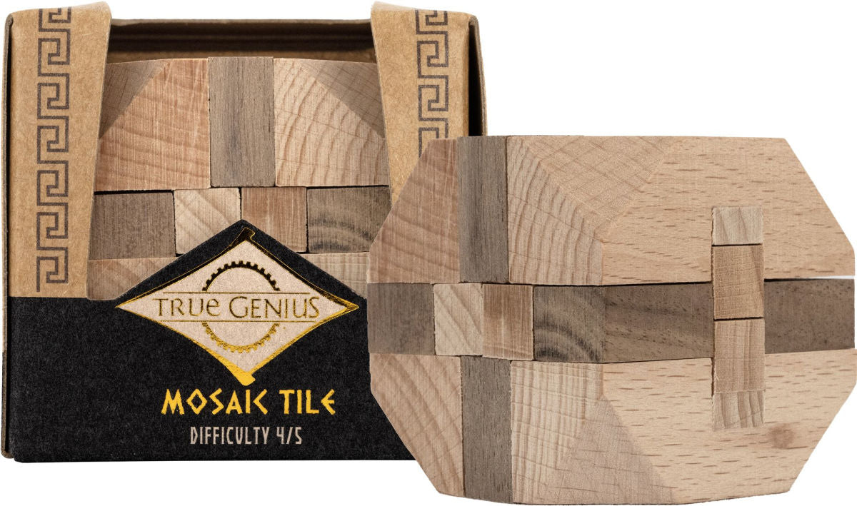 True Genius Mosaic Tile Puzzle Wooden Brainteaser Puzzle