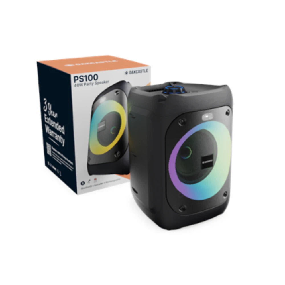 Majority PS100 Portable Wireless Bluetooth Party Speaker with Karaoke Micophone - Black | 1000002991