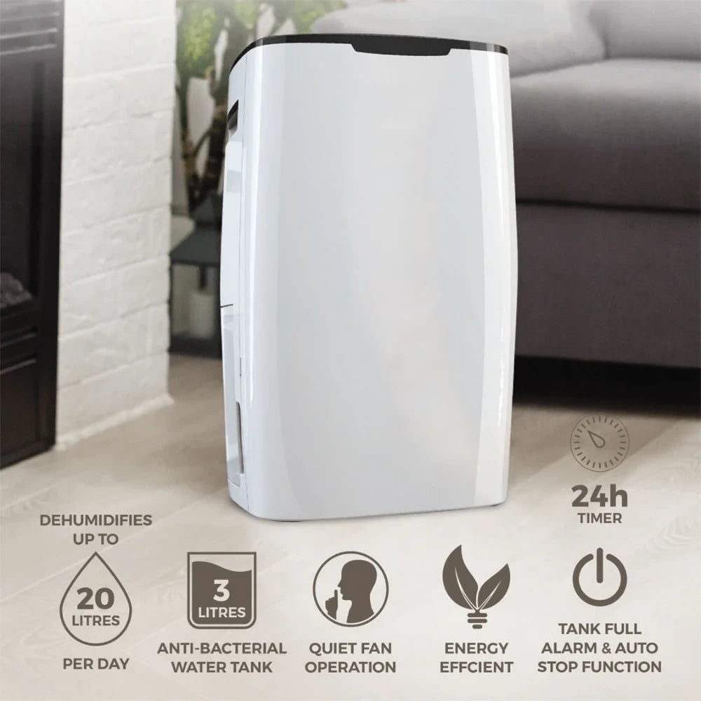 De Vielle Premium Portable Dehumidifier 20 Litre | DEFDH20L