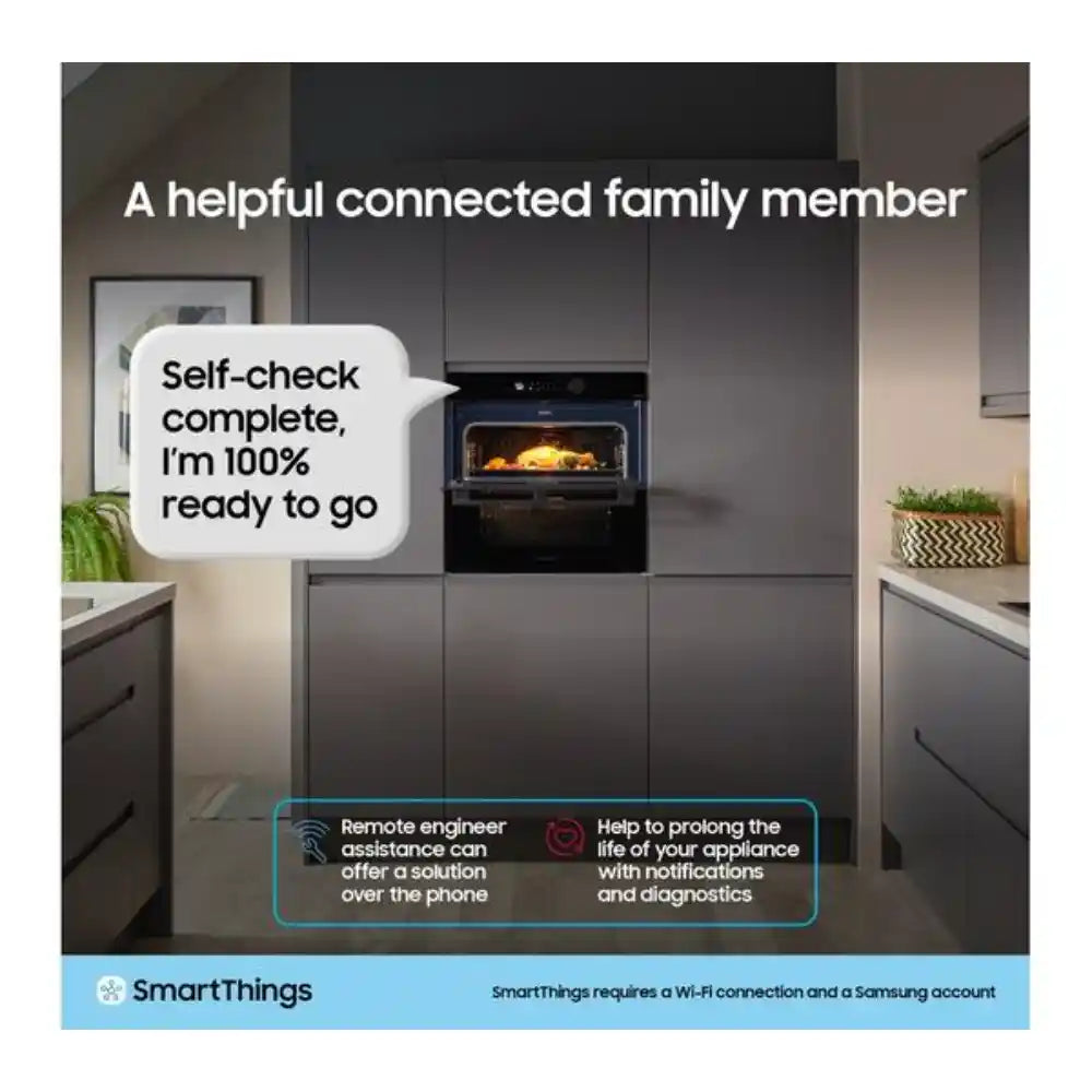 Samsung Series 5 Dual Cook Flex Electric Pyrolytic Smart Oven - Black | NV7B5750TAK/U4