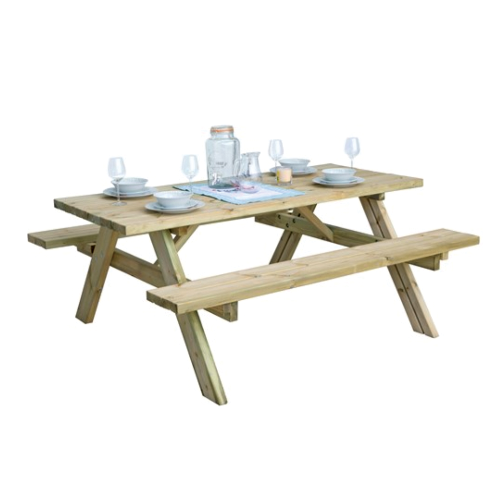 Pressure Treated Wooden Picnic Bench Table | A-Frame