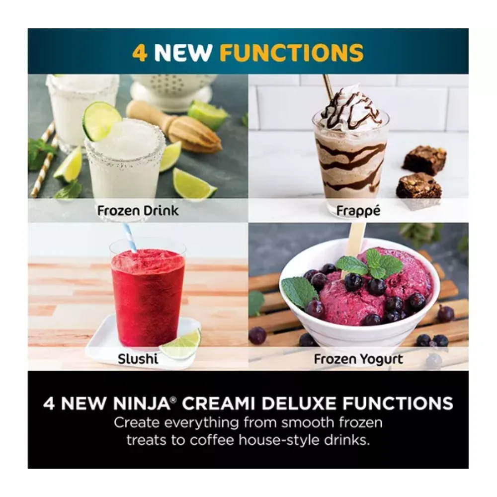 Ninja CREAMi Deluxe 10-in-1 Ice Cream and Frozen Drink Maker | NC501UK