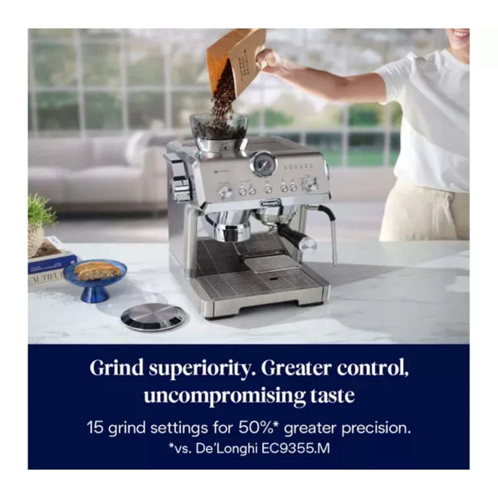 DeLonghi La Specialista Opera Manual Bean to Cup Espresso Coffee Machine Stainless Steel | EC9555.M