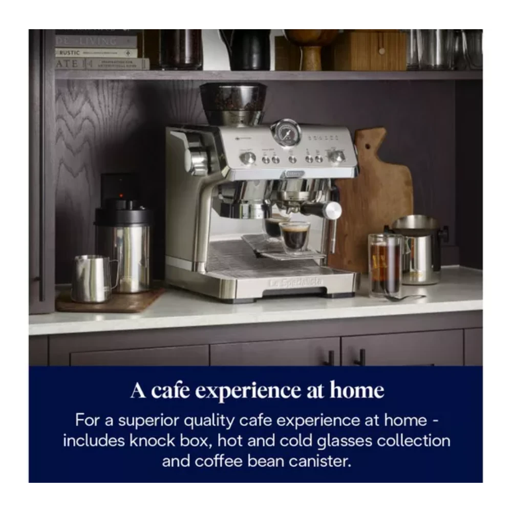 DeLonghi La Specialista Opera Manual Bean to Cup Espresso Coffee Machine Stainless Steel | EC9555.M