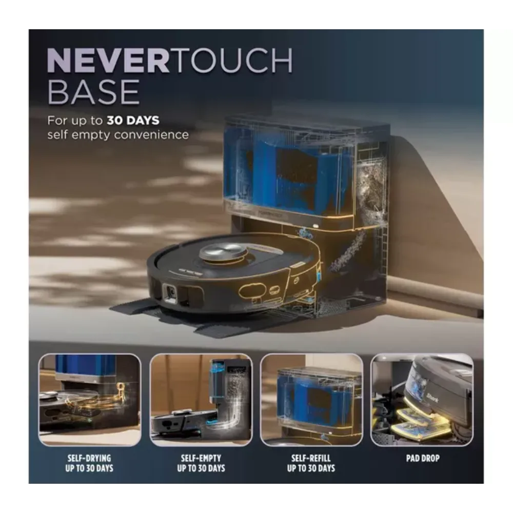 Shark PowerDetect NeverTouch 2 in 1 Self Empty Robot Vacuum & Mop | RV2800YEUK