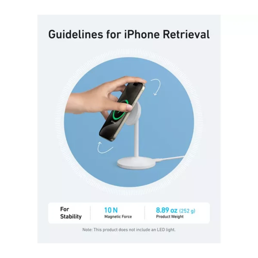 Anker MagGo Wireless Charging Stand 15w - White | A25X1H21