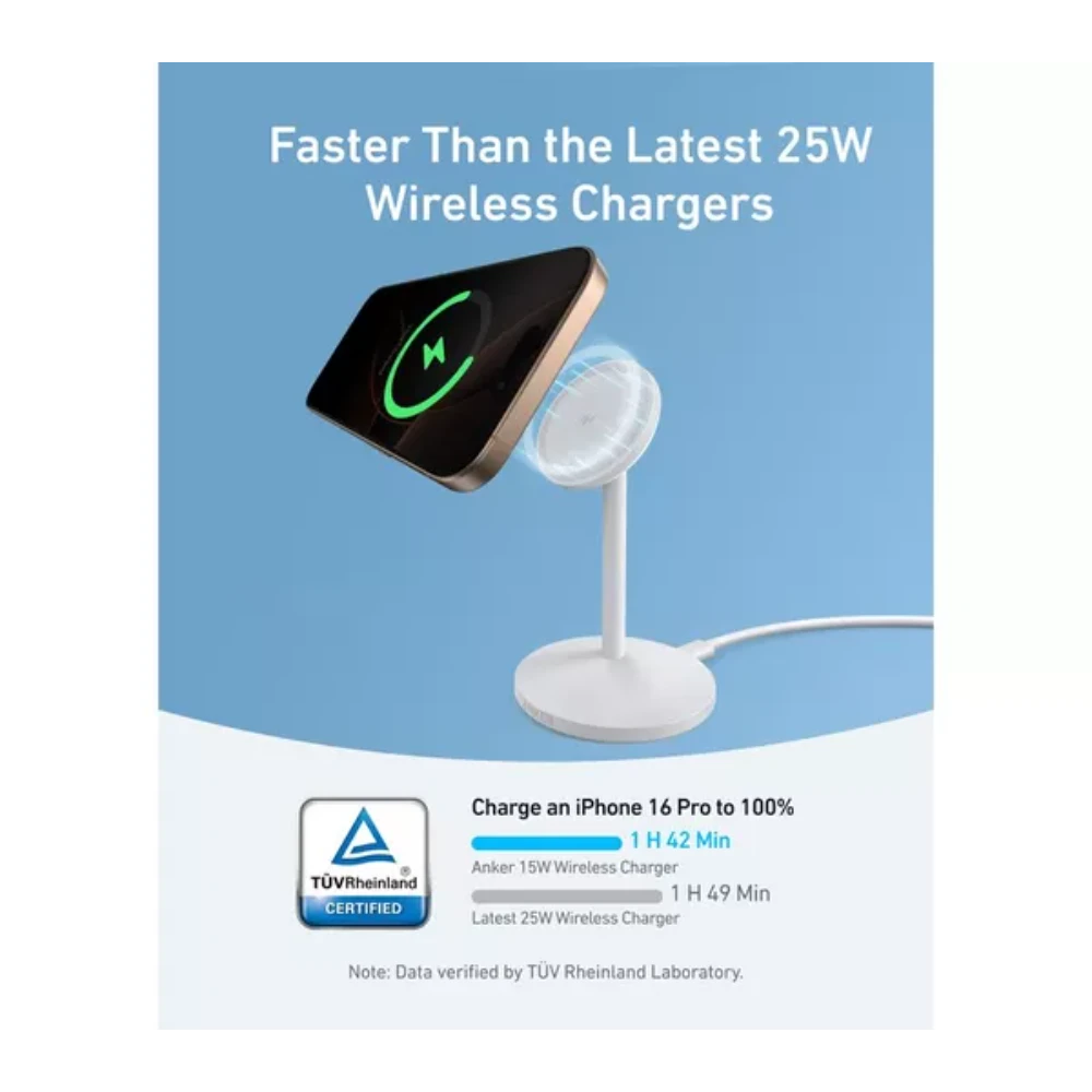 Anker MagGo Wireless Charging Stand 15w - White | A25X1H21