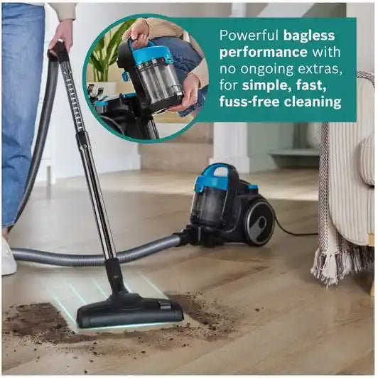 Bosch Series 2 Cylinder Bagless Vacuum Cleaner - Turquoise | BGS05BU2GB