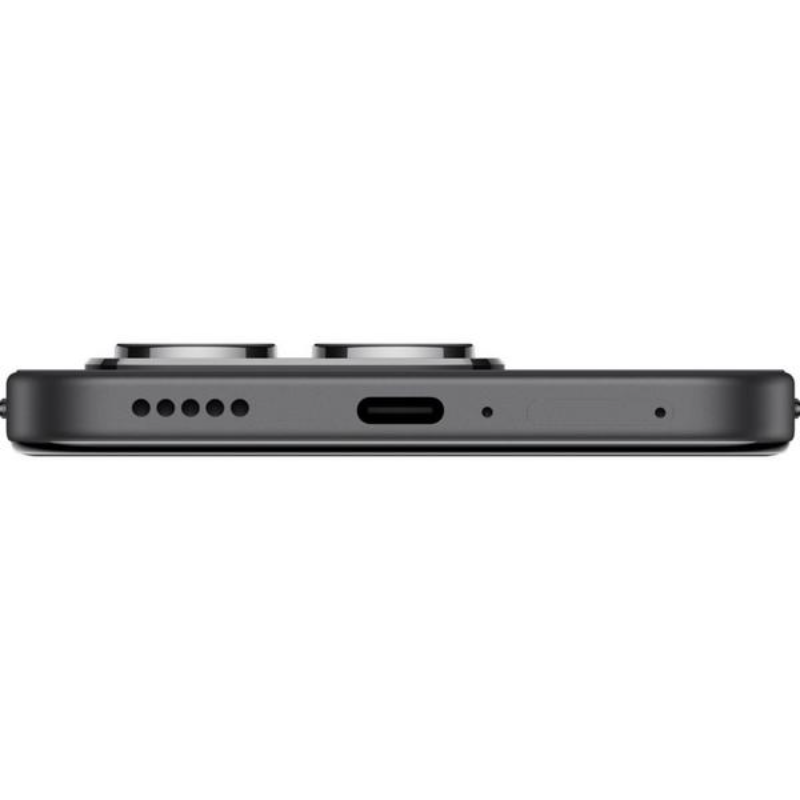 Bottom view of Honor 400 Lite 5G smartphone in Velvet Grey showing USB-C port, speaker grilles, and microphone holes