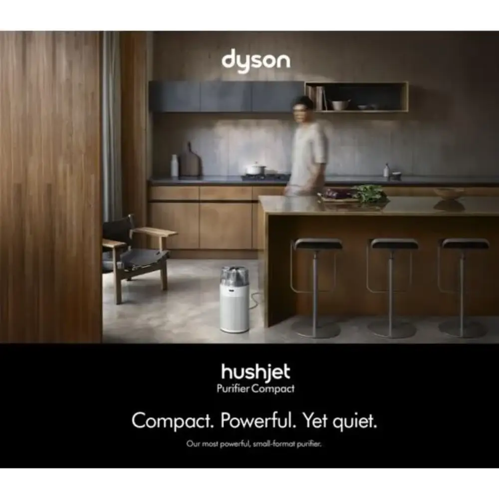 Dyson HushJet Compact HJ10 Air Purifier - White and Silver | 491121-01