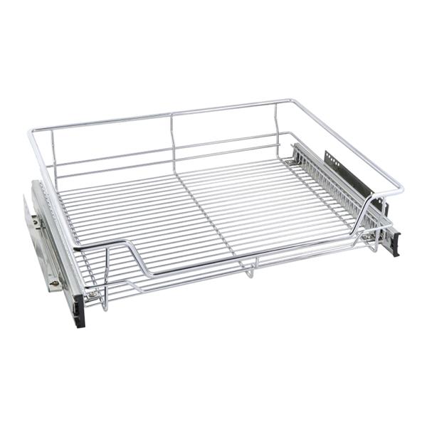 Pull Out Wire Basket 500mm Unit | Chrome 30kg Runners