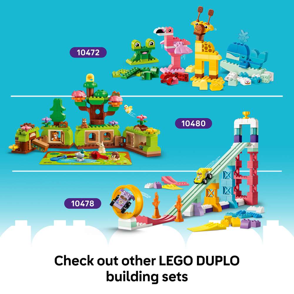 LEGO DUPLO Classic Colorful Creative Box 10479 - captioned product view. 80 pieces. Ages 1½+.