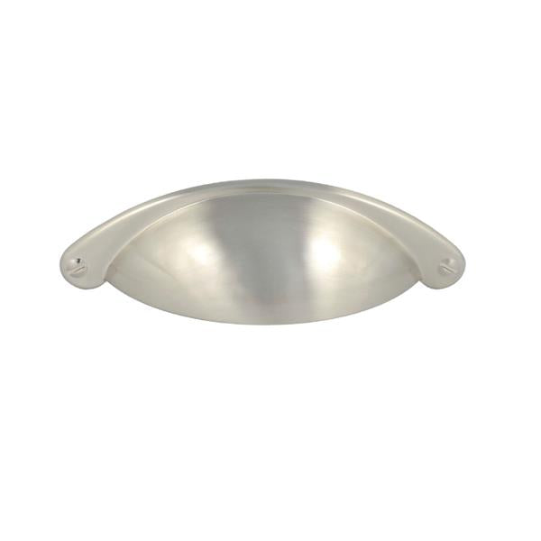 Satin Nickel Shaker Cup Cabinet Handle 64mm | Kitchen Pull