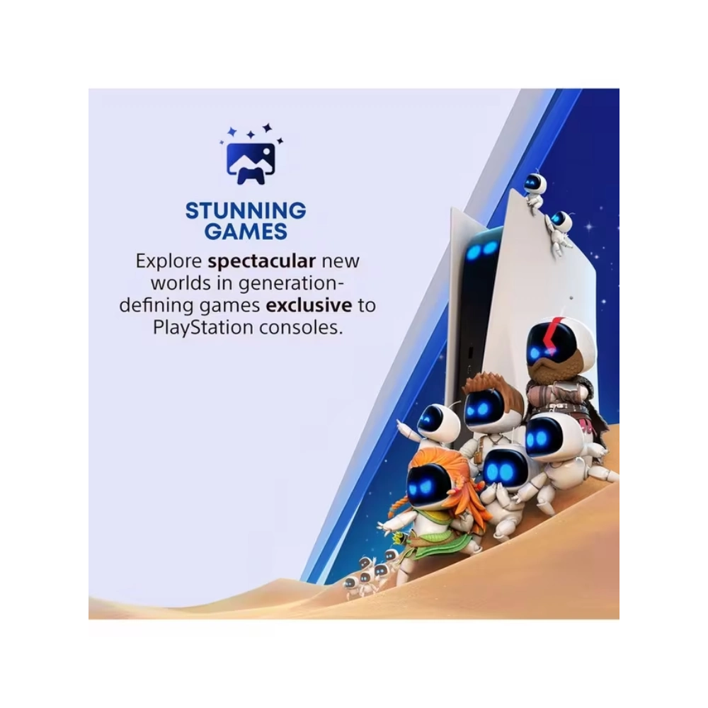 SONY PlayStation 5 PS5 Digital Edition (Model Group - Slim) 1TB with Dual Sense Controller - White | P5HEHWSNY57728