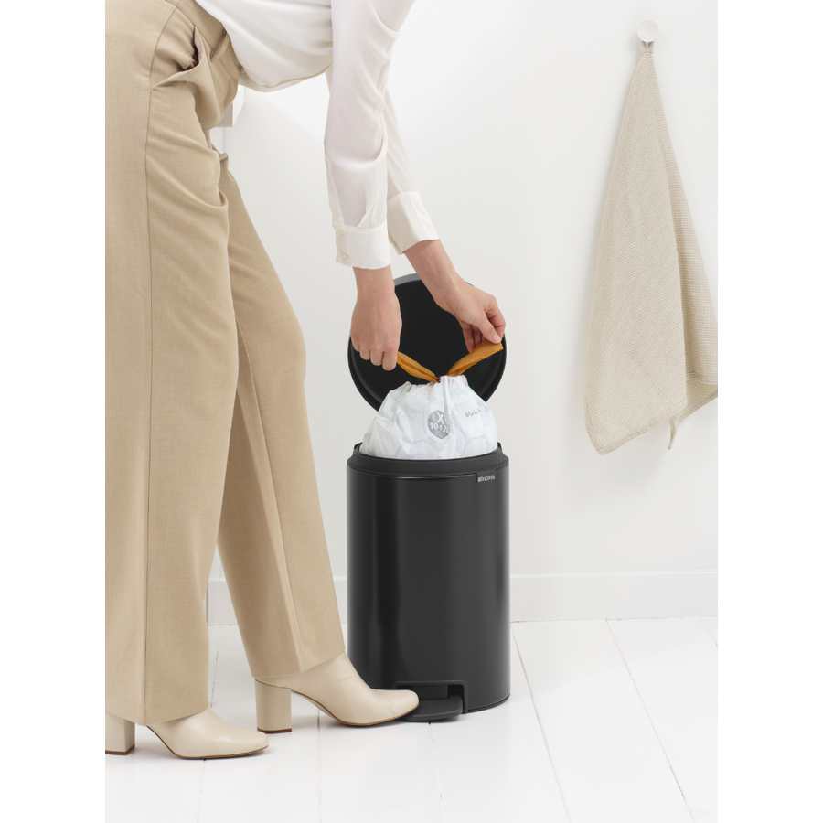 Brabantia Newicon 12 Litre Pedal Bin - Matt Black | 113741
